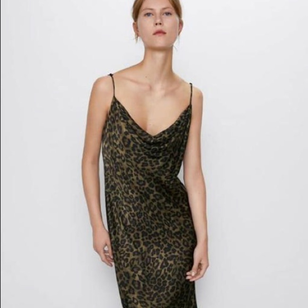 Zara leopard print dress